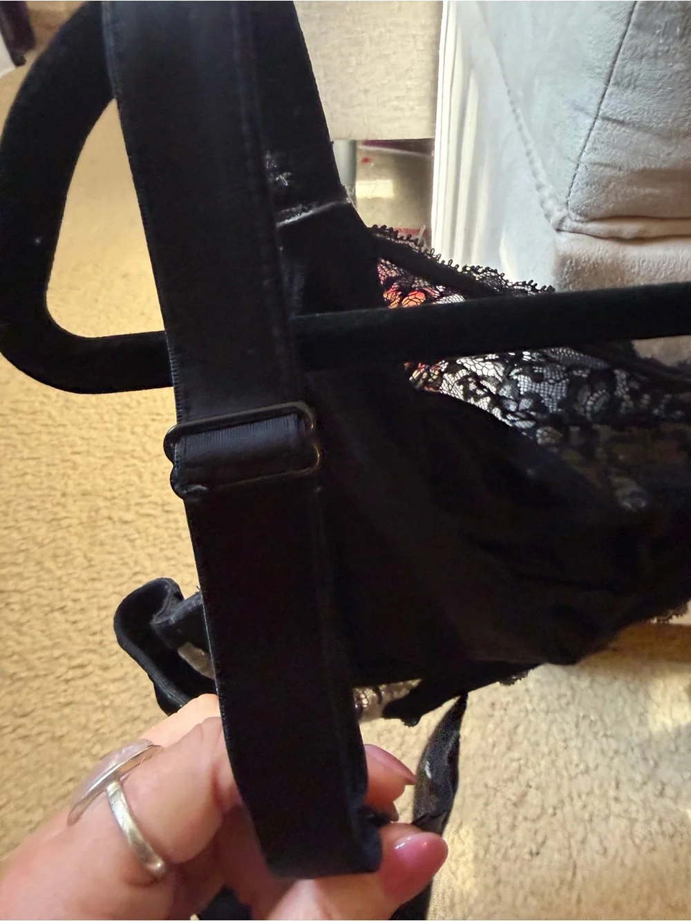 Black Lace Bra - Olga 44H
